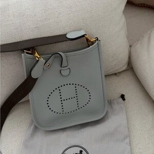 Evelyne Mini Crossbody Bag in Light blue